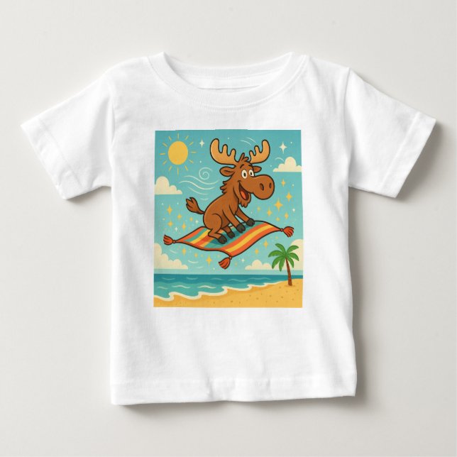 Moose & Magic Beach Towel – Dreamy Adventure Kids Baby T-Shirt (Front)