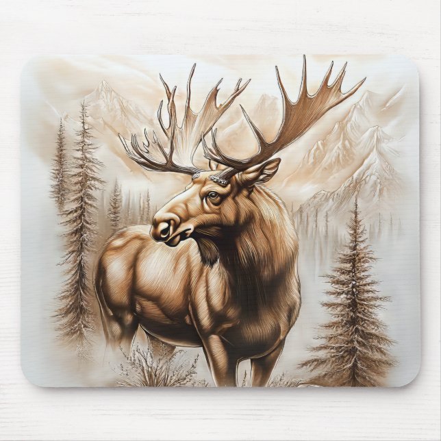 Moose Mouse Pad (Front)