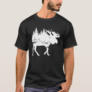 Moose Nature Alaska Hiking Fishing Camping Hunting T-Shirt