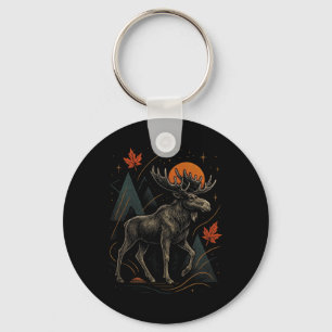 Moose Nature Wilderness Autumn Adventure Forest  Key Ring