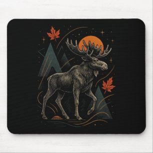 Moose Nature Wilderness Autumn Adventure Forest Mouse Pad