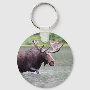 Moose on a Mission Key Ring