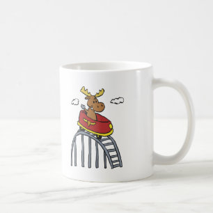 Moose on Roller Coaster choose background colour Coffee Mug