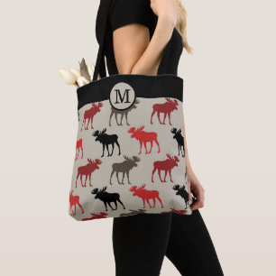 Moose on the Loose Monogram Tote Bag