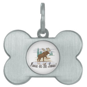 Moose on the Loose! Pet Name Tag