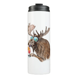 Moose on Vacation Thermal Tumbler