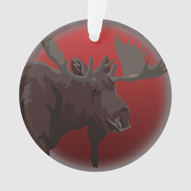 Moose Ornaments Moose Art Christmas Decorations (Front)