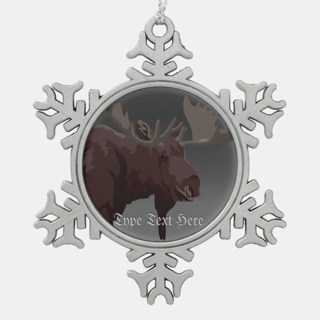 Moose Ornaments Moose Art Christmas Decorations (Front)