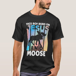 Moose Outfit for Moose Lovers Apparel for Boys T-Shirt