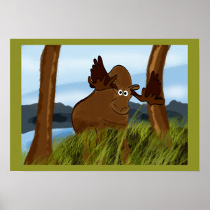 Moose Painting Poster