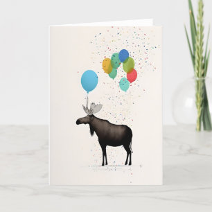 Moose Party Greeting Card