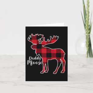 Moose Red Plaid Buffalo Matching Family Pajama  Card