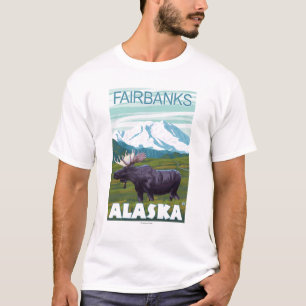 Moose Scene - Fairbanks, Alaska T-Shirt