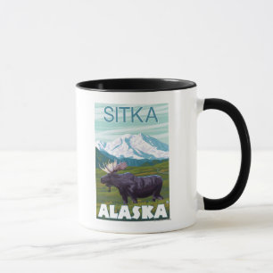 Moose Scene - Sitka, Alaska Mug