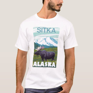 Moose Scene - Sitka, Alaska T-Shirt