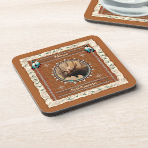 Moose -Self-Esteem- Cork Coaster Set of 6