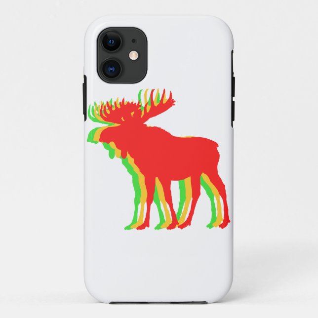 Moose  shadow colours - Choose background colour Case-Mate iPhone Case (Back)