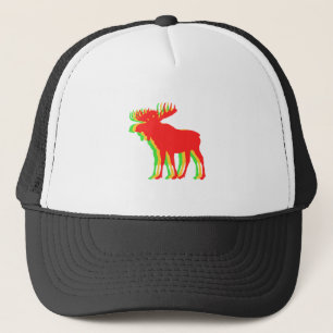 Moose  shadow colours - Choose background colour Trucker Hat