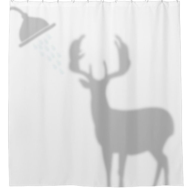Moose Shadow Silhouette Shadow Buddies in Shower Shower Curtain (Front)
