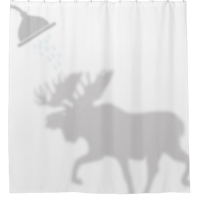 Moose Shadow Silhouette Shadow Buddies Shower Curtain (Front)