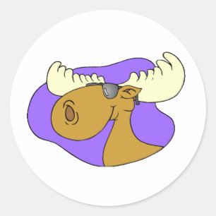 Moose Shirts and Gifts 37 Classic Round Sticker