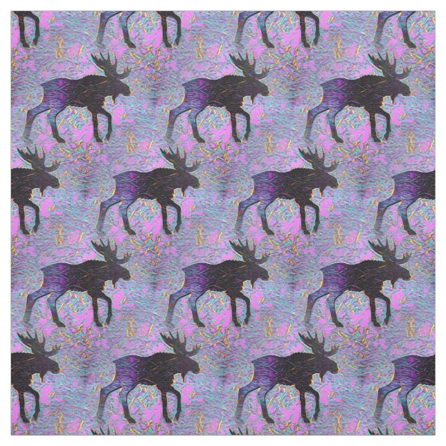 Moose Silhouette Fabric (Swatch)