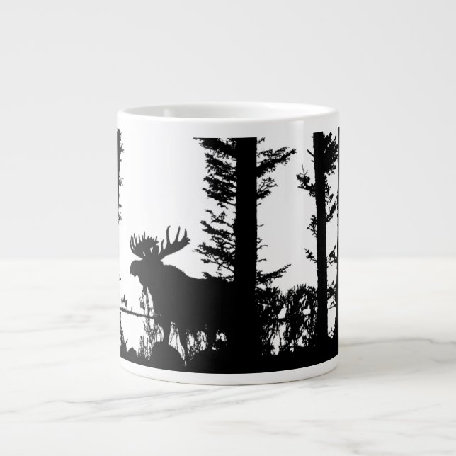 Moose Silhouette - giant coffee mug (Front)