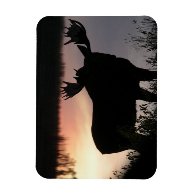 Moose silhouette magnet (Vertical)