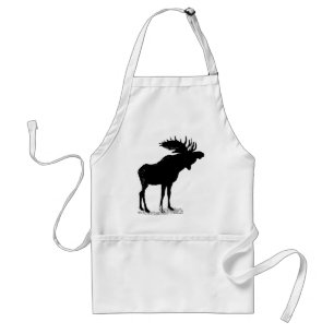 Moose Silhouette Standard Apron