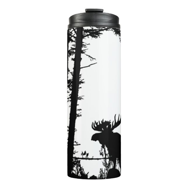 Moose Silhouette Thermal Tumbler (Front)