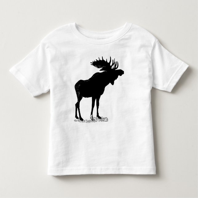 Moose Silhouette Toddler T-Shirt (Front)