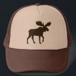 Moose Silhouette Wildlife Wild Animal Wilderness Trucker Hat<br><div class="desc">The perfect moose hat for outdoor enthusiasts,  hikers,  campers,  and wilderness explorers. Stylish trucker hat for cool bros,  dudes,  guys and girls. Unisex size fits most teens and adults.</div>