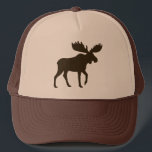 Moose Silhouette Wildlife Wild Animal Wilderness Trucker Hat<br><div class="desc">The perfect moose hat for outdoor enthusiasts,  hikers,  campers,  and wilderness explorers. Stylish trucker hat for cool bros,  dudes,  guys and girls. Unisex size fits most teens and adults.</div>