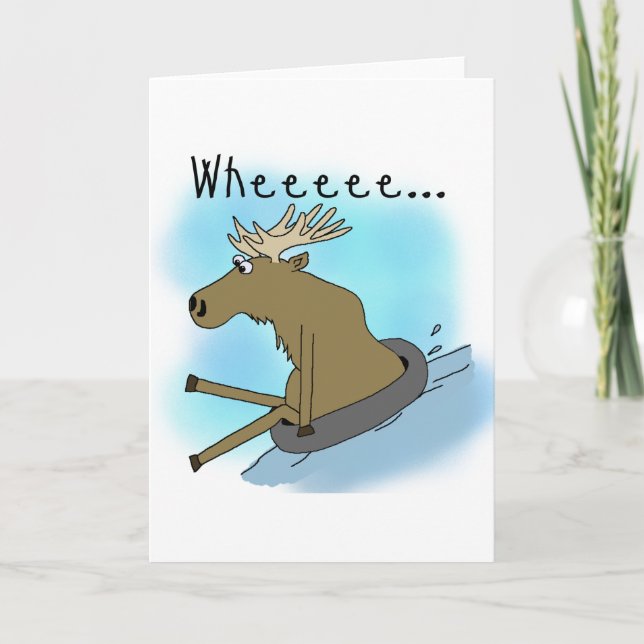 Moose Snow  Tubing Card (Front)