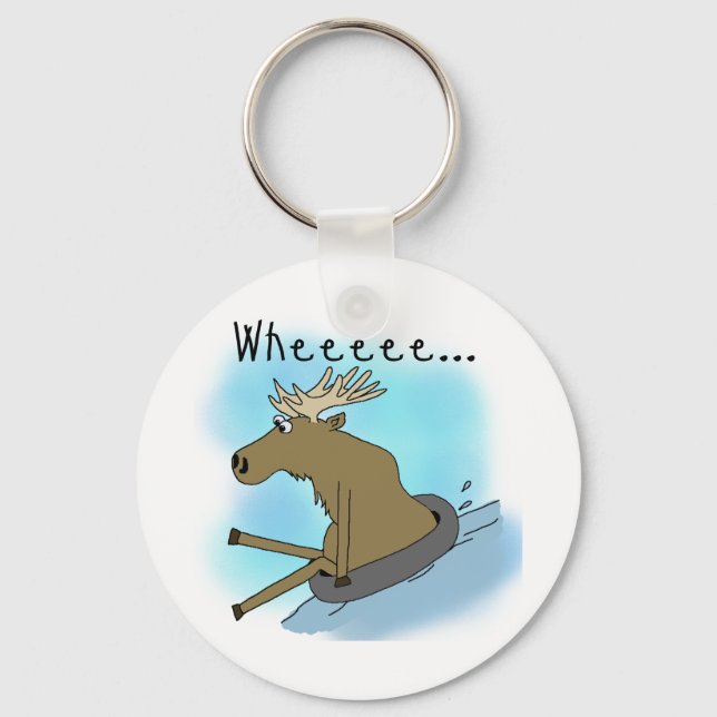 Moose Snow  Tubing Key Ring (Front)