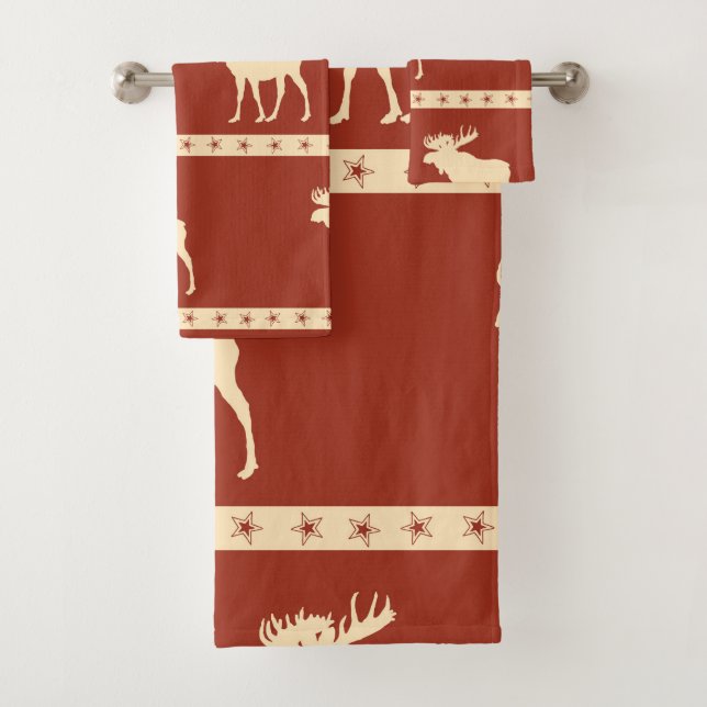 Moose Stars Bath Towel Set (Insitu)