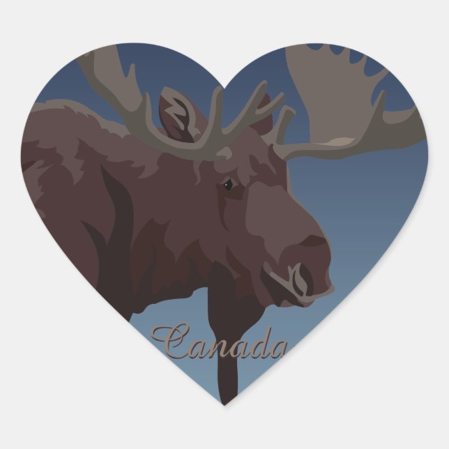 Moose Stickers Custom Canada Moose Stickers (Front)