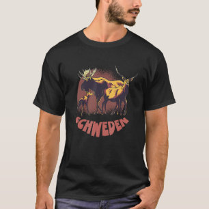 Moose Sverige Hej Outdoor Scandinavia fishing holi T-Shirt
