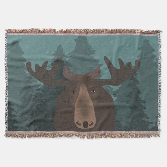 Moose Throw Blanket (Front)