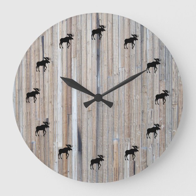 Moose Time Barn Wood Clock Design (Front)