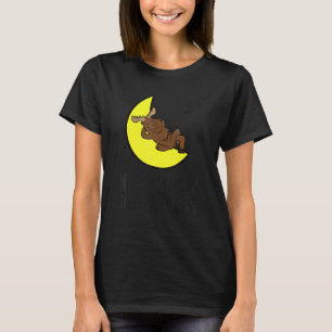 Moose Tired Nap All Day Sleep All Night Cute Moose T-Shirt