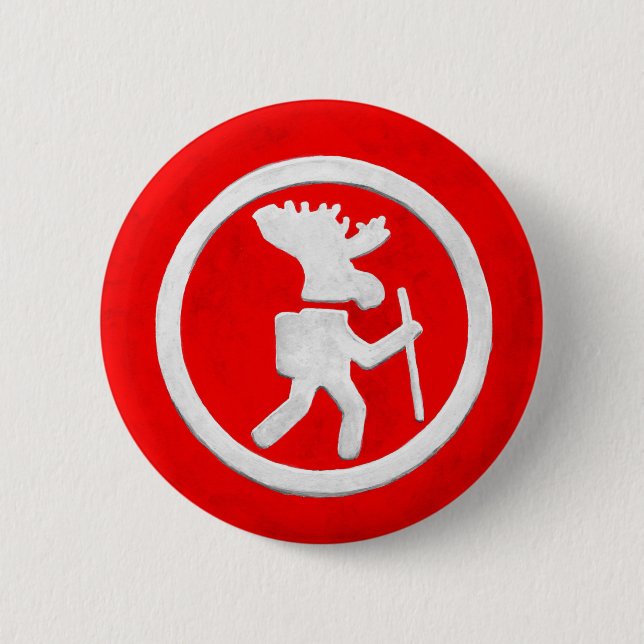 Moose Trail Marker 6 Cm Round Badge (Front)