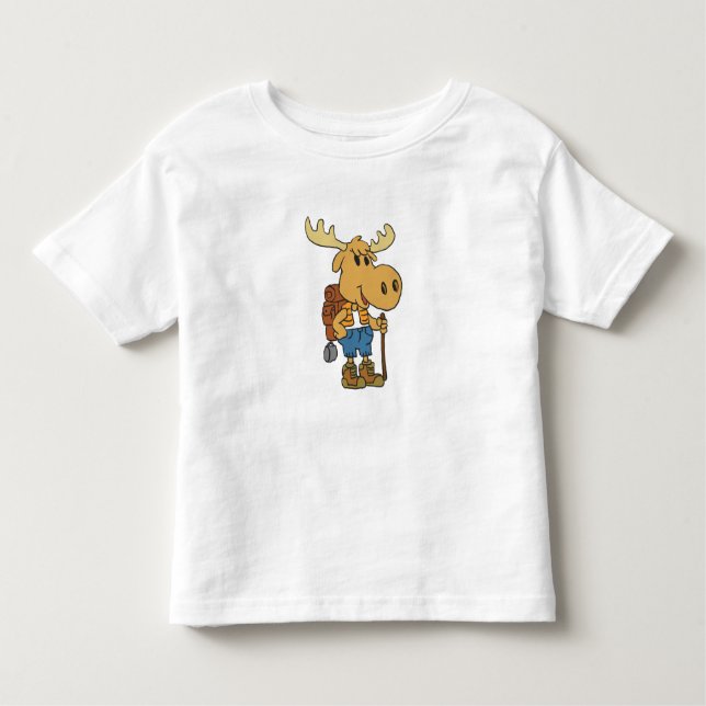 Moose traveller with backpack | choose back colour toddler T-Shirt (Front)