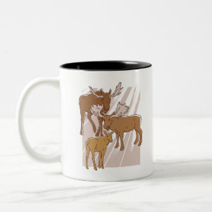 Moose Two-Tone Coffee Mug