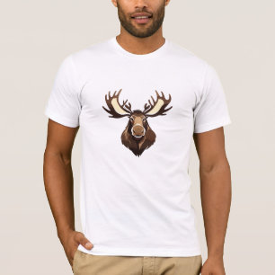 Moose Vector Art Animal Modern Urban City Graphic T-Shirt