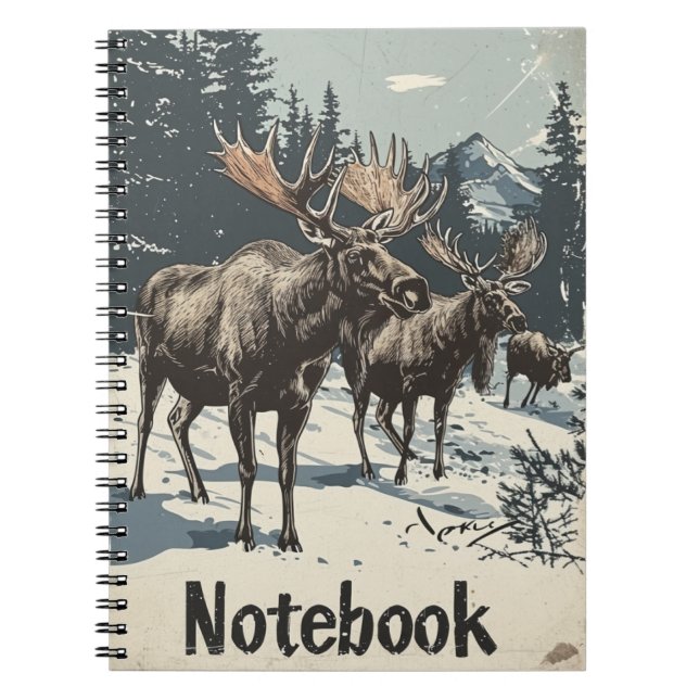 Moose vintage  notebook (Front)