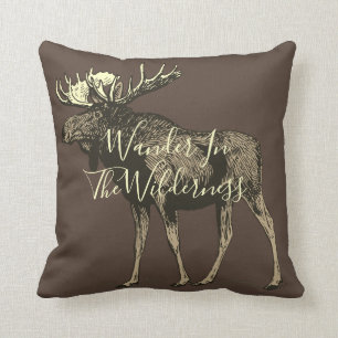 Moose Walking Wilderness Cushion