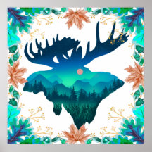 Moose Wall Art Poster
