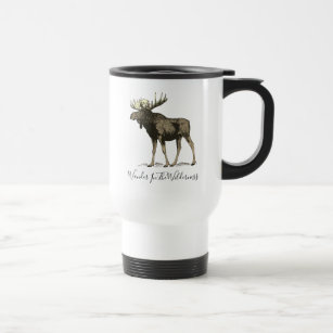 Moose Wander In The Wilderness Enamel Camper Mug