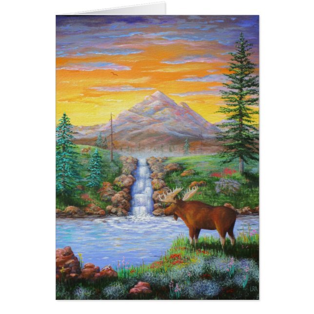 Moose Wildlife Mountains Creationarts (Front)